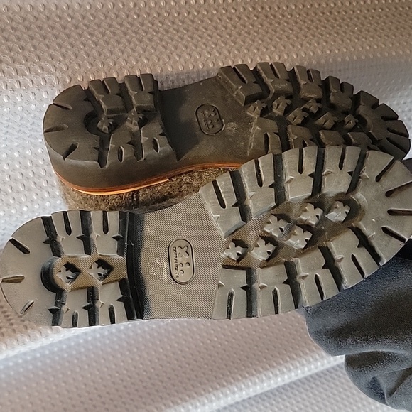 Grenson Women's Nanette Gray Lug Sole Felted Combat & Lace-up Boots UK 5 US 7.5 - Picture 6 of 9